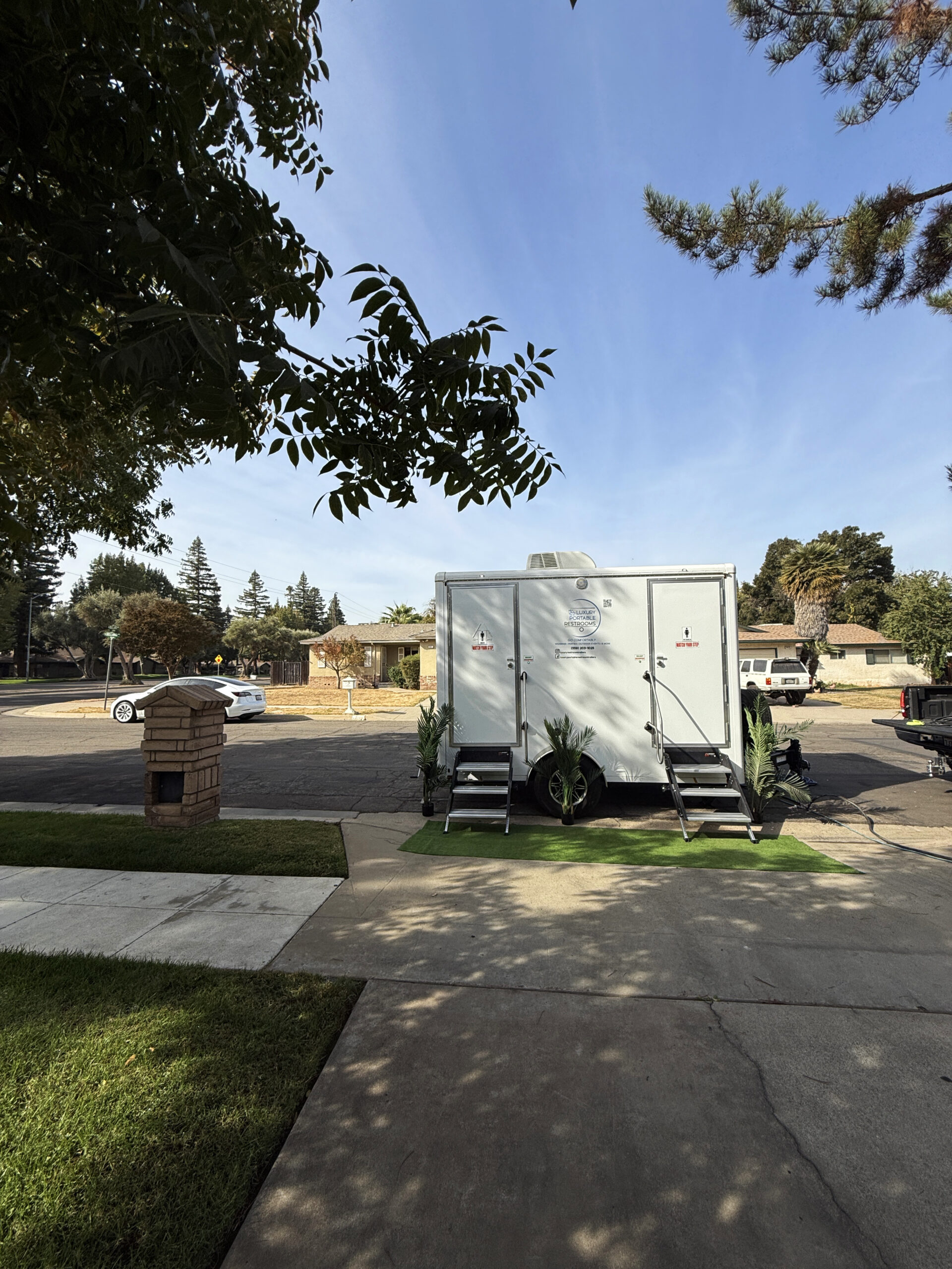 Luxury Portable Restroom Trailers 10-26-2024 Fresno CA House Quinceñera 2-Station Setup 1